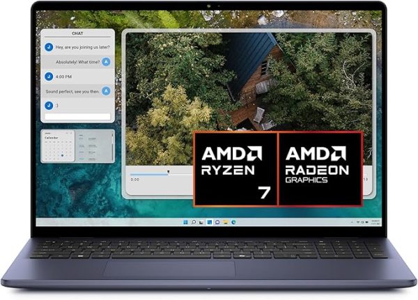 dell Dell Inspiron 16 5645 Laptop 16" FHD+ Display, AMD Ryzen 7 8840U, Radeon Graphics, 16GB RAM, 1TB SSD, Windows 11 Home, Fingerprint Reader, English-UK Backlit Keyboard, Midnight Blue