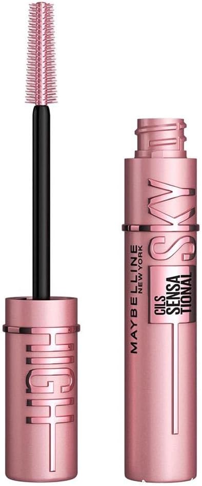 maybeline Maybelline New York Lash Sensational Sky High Mascara, Volumising & Lengthening Mascara, Washable Flake-Free Formula Infused with Bamboo Extract & Fibres, 7.2 ml, Shade: 01, Very Black